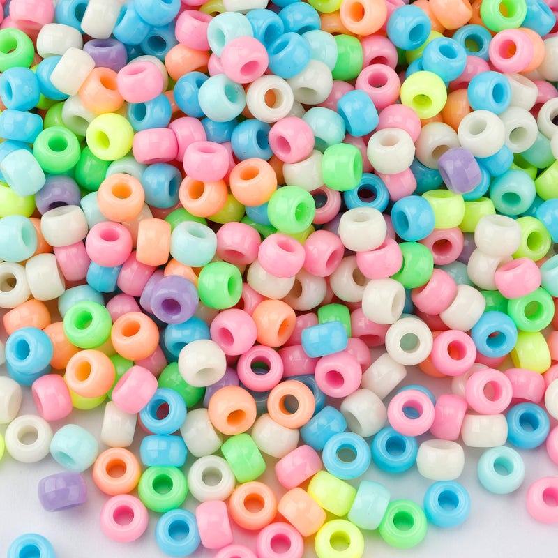 1100pcs الخرز المهر الخرز لصنع المجوهرات الصداقة سوار الخرز الخرز لأساور الشعر الخرز الخرز للحرف اليدوية المهر الخرز السائبة كاندي الخرز الملونة الخرز قلادة الخرز DIY الخرز - Image 1